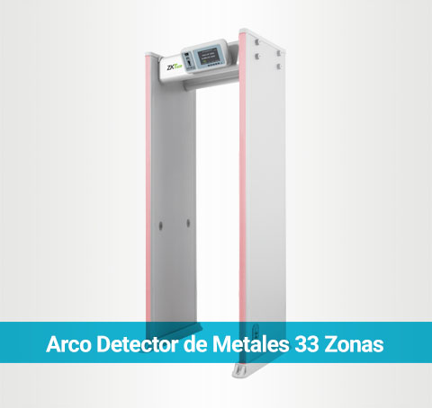 Arco detector de metales de 33 zonas